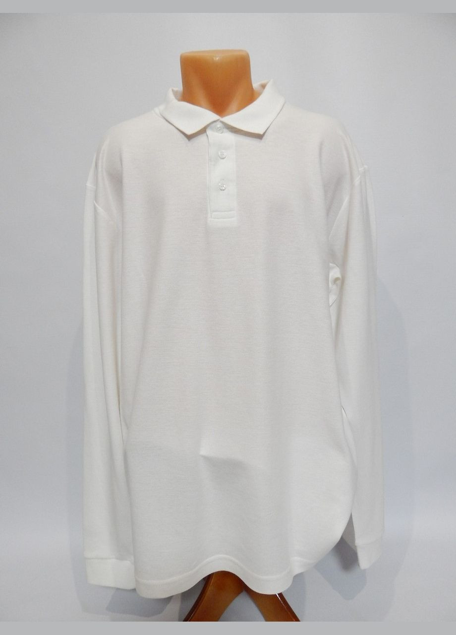 Белая футболка поло мужская с длинным рукавом р.54 009fmdl (только в указанном размере, только 1 шт) Stedman