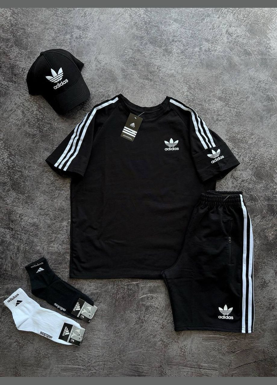 Черный комплект adidas котон турция, No Brand