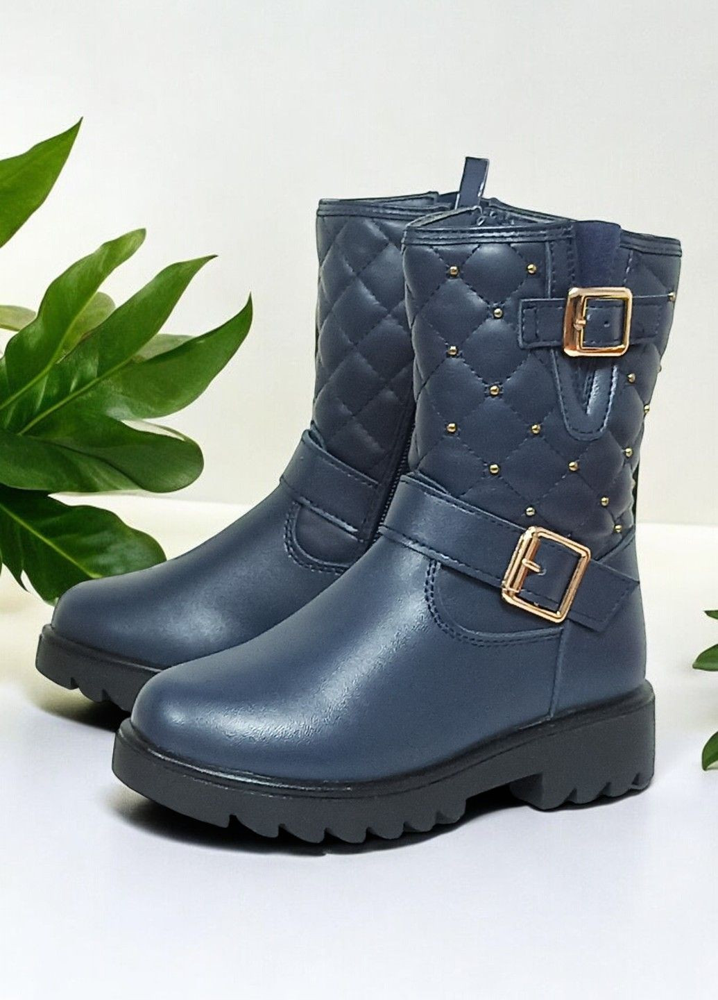 Черевики зимові для дівчинки на овчині К33 сині Clibee (298876766)