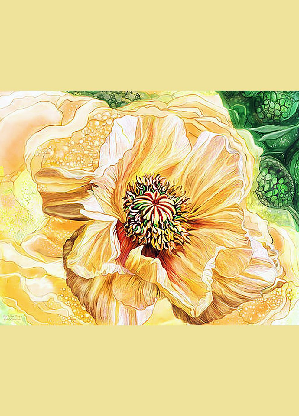 Набір алмазної вишивки "Чарівна півонія (жовта)" Чарівний діамант (301278946)