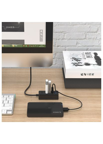 Концентратор USB 3.0 4 port (W5P-U3-030-BK-BP) (CA912735) Orico USB 3.0 4 port (W5P-U3-030-BK-BP) (366699281)