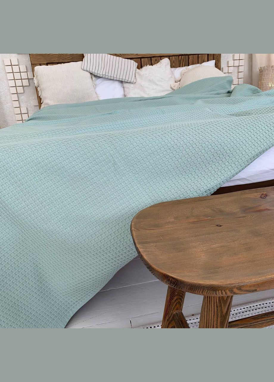 Вафельное покрывало евро макси Мятное (240*220) Glav Textile (297365367)