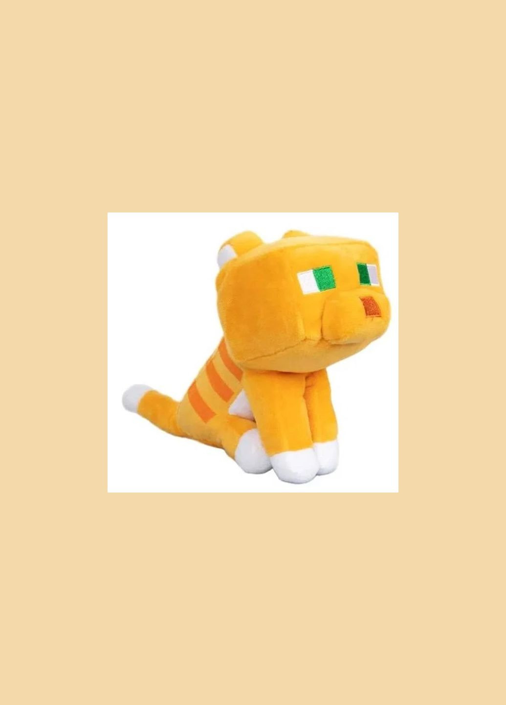 М'яка іграшка Minecraft Кіт оцелот сидить (Red Cat) 21 см No Brand (285792263)