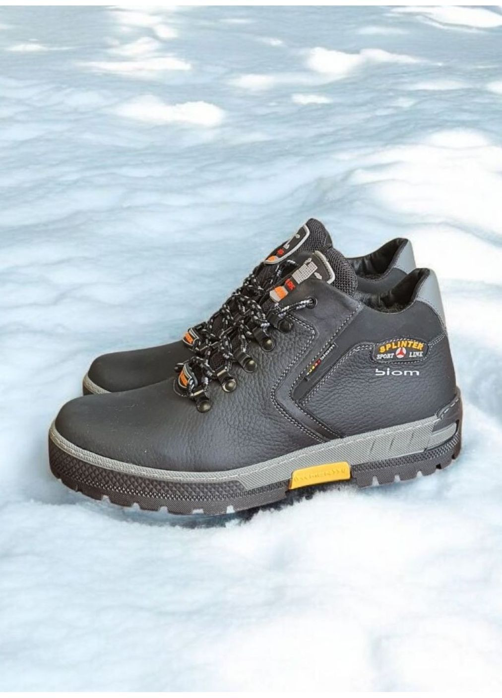 Черные зимние ботинки зимние No Brand