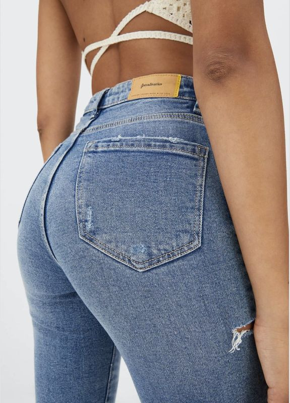 Джынсы Mom slim fit Mom slim fit з розрізами Stradivarius - (308994072)