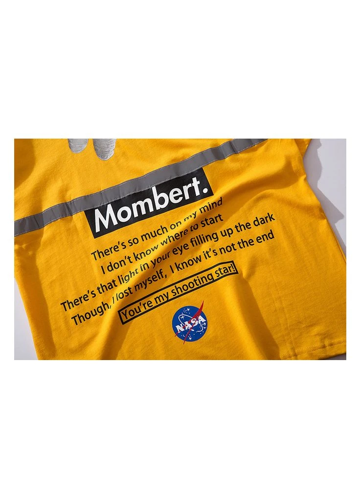 Желтая футболка жёлтая No Brand Mombert NASA Reflective Yellow T-Shirt Mens