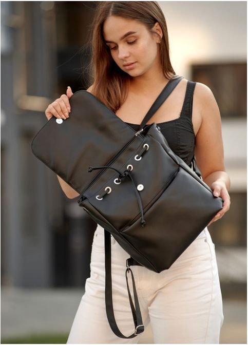 Жіночий міський рюкзак Чорний (6630251230) Sambag (361244651)