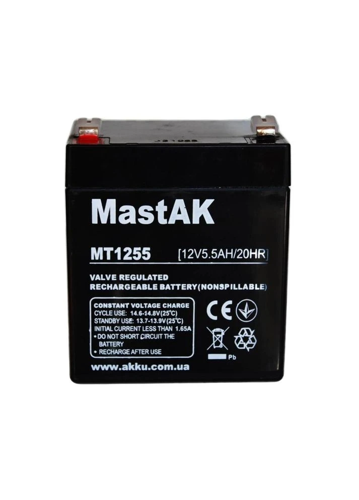 Акумулятор тяговий AGM 5.5Ah 12V MT1255 Mastak (352763106)