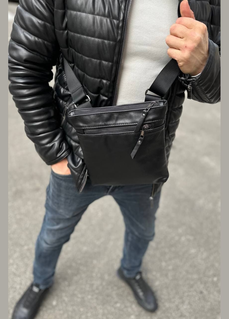 Мужская кожаная сумка через плечо барсетка Bucket leather No Brand (329880783)