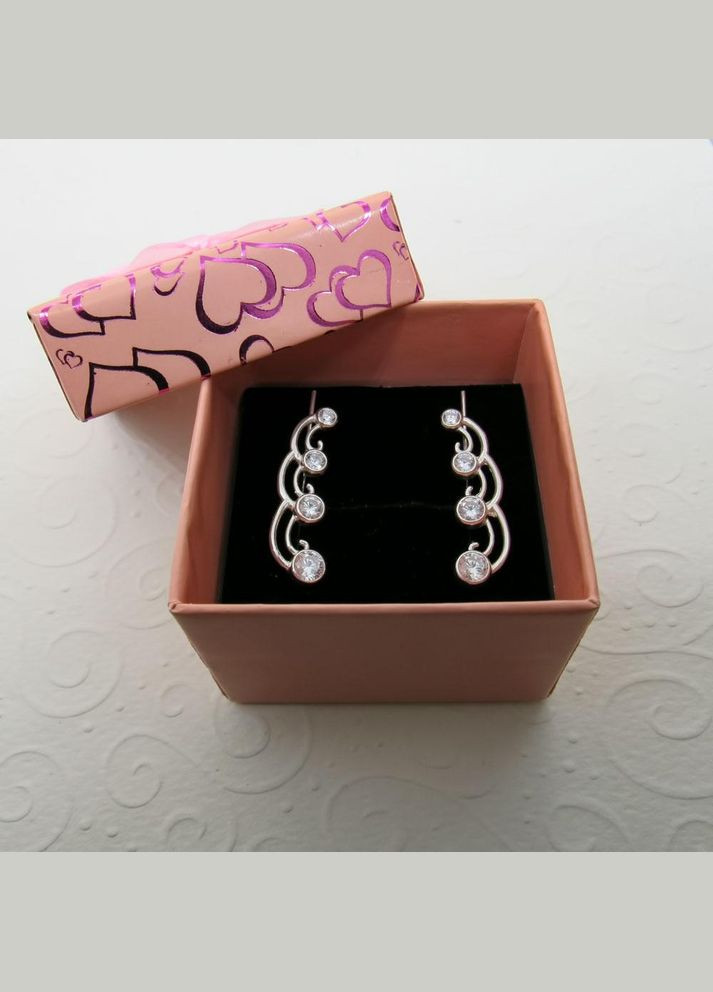 Серебряные серьги каффы "Завитки" No Brand (350667383)