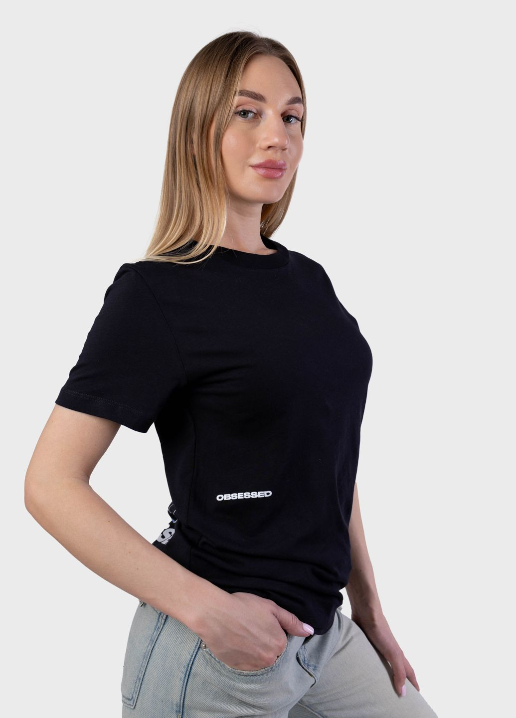 Футболка женская Fashion черная 103746 Power - (325810403)