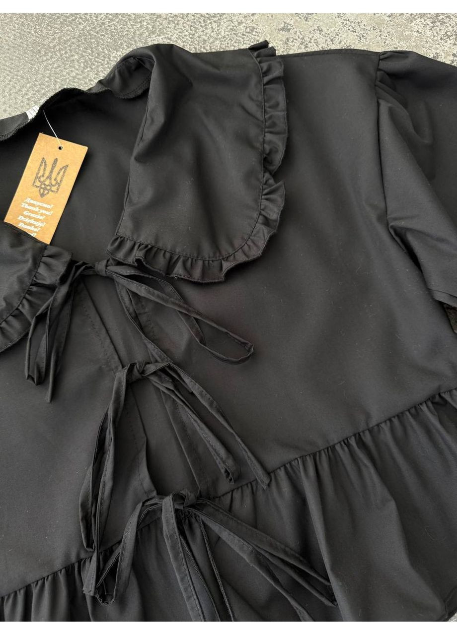 Черная праздничный, повседневный, кэжуал рубашка однотонная Avanti с длинным рукавом