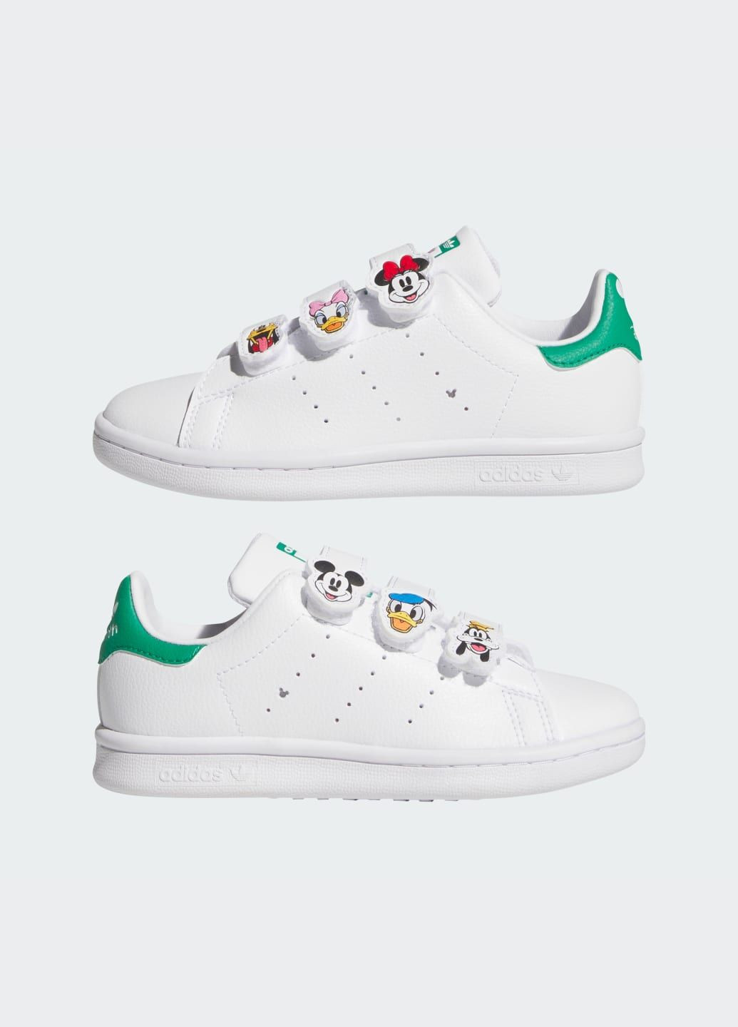 Білі всесезонні кросівки disney stan smith comfort closure kids adidas