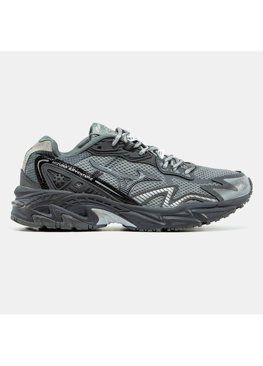 Серые демисезонные кроссовки мужские mizuno adventure grey | мизуно эдвенче серые No Brand