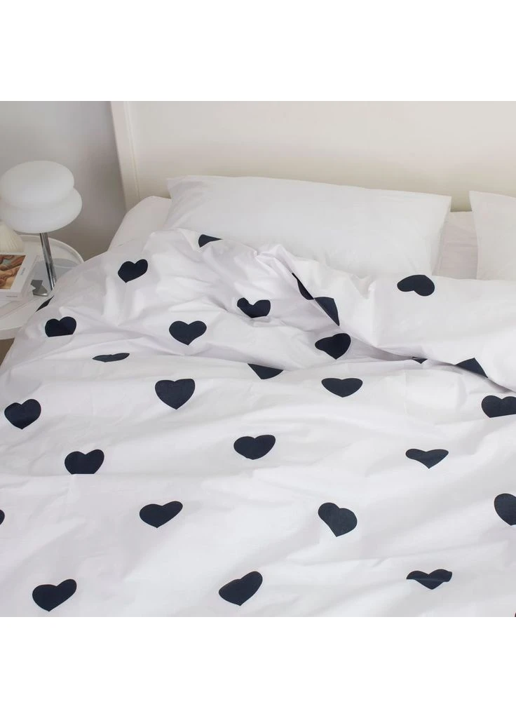 Пододеяльник 200х215 см (хлопковая упаковка) (Navy Blue Love Reverse) ТЕП (374596600)