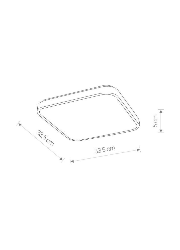 Світильник стельовий 10989 Agnes Square Pro LED 1x16W 3000K 1100Lm IP44 Білий (10989) Nowodvorski (318524659)