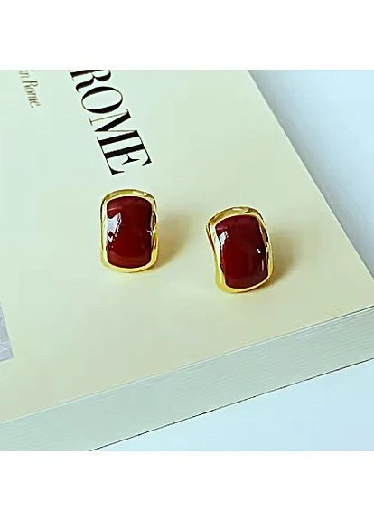 Сережки бижутерия на каждый день Коричневые дуги No Brand (377196863)