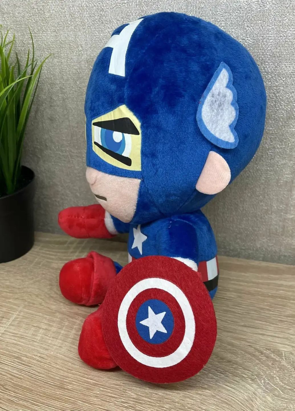 М'яка іграшка Капітан Америка з щитом 55 см плюшевий супергерой Marvel My Kigu (372049680)