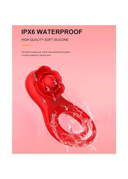 Смарт виброкольцо на пенис и мошонку Love Spouse "Роза" черный No Brand (366892153)