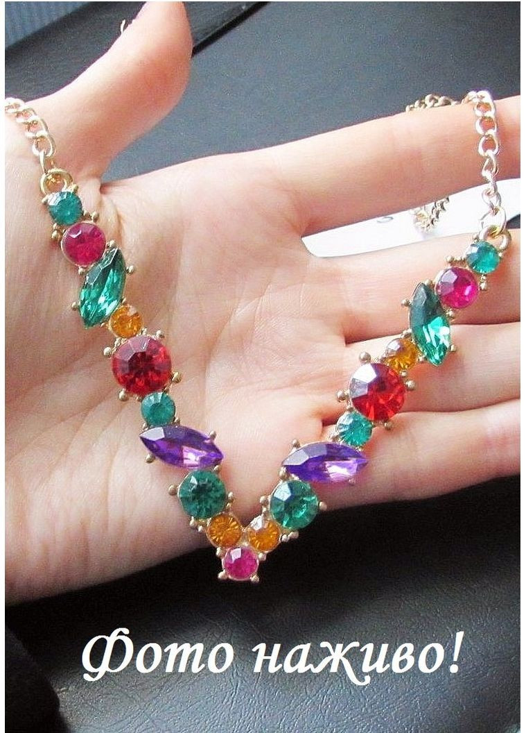 Еффектна підвіска в стразах трикутник, 1465 Fashion Jewelry (364237431)