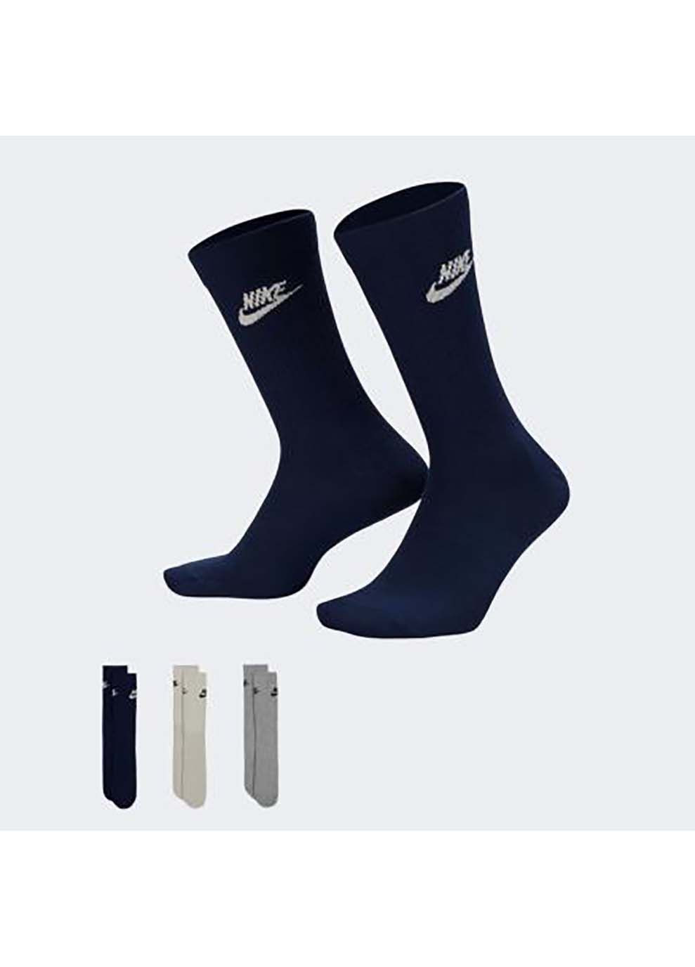 Чорні шкарпетки u ns ever da essential cr різнокольоровий Nike однотонні (333958683)