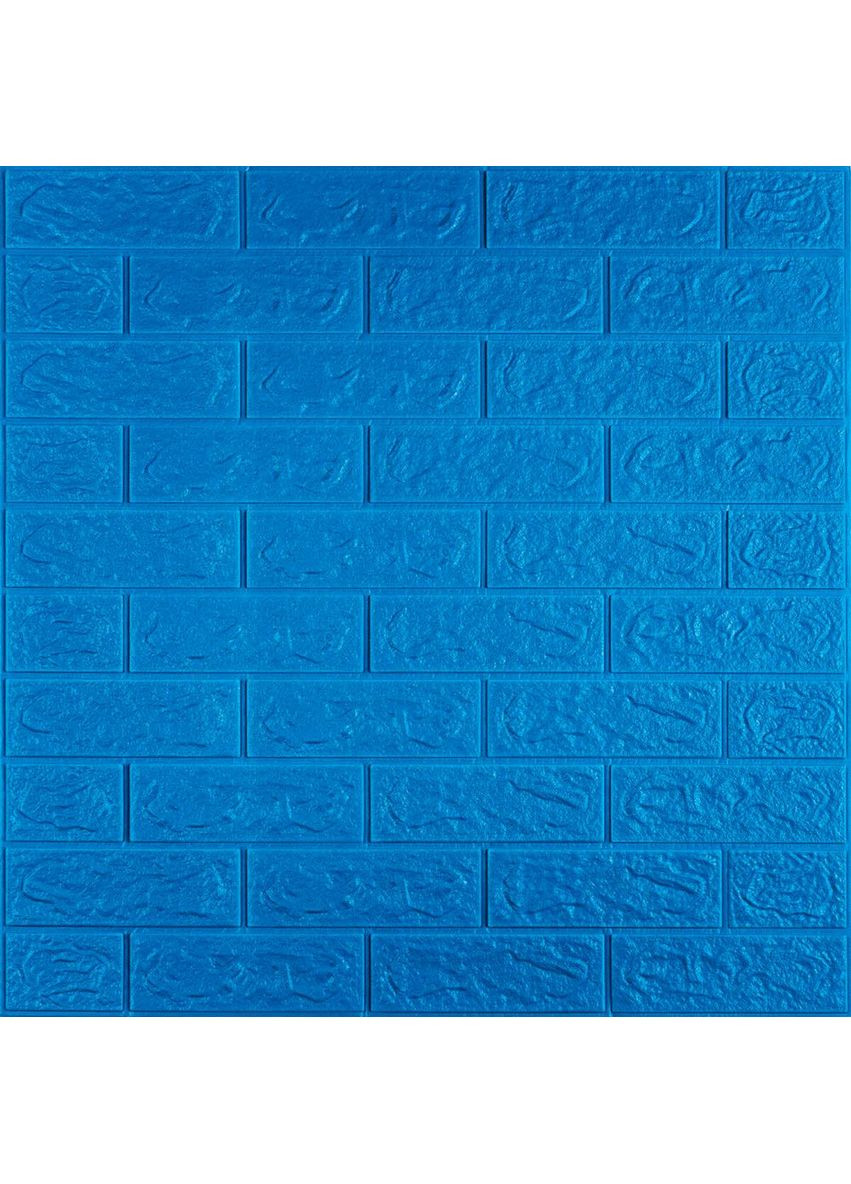 3D панель самоклеюча 700х770х5мм цегла Синій love-shopping Sticker Wall (354660581)