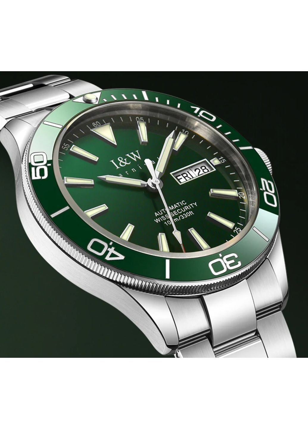 Наручные часы мужские Diver 10 Bar Серебристый (3496) Carnival (362975734)