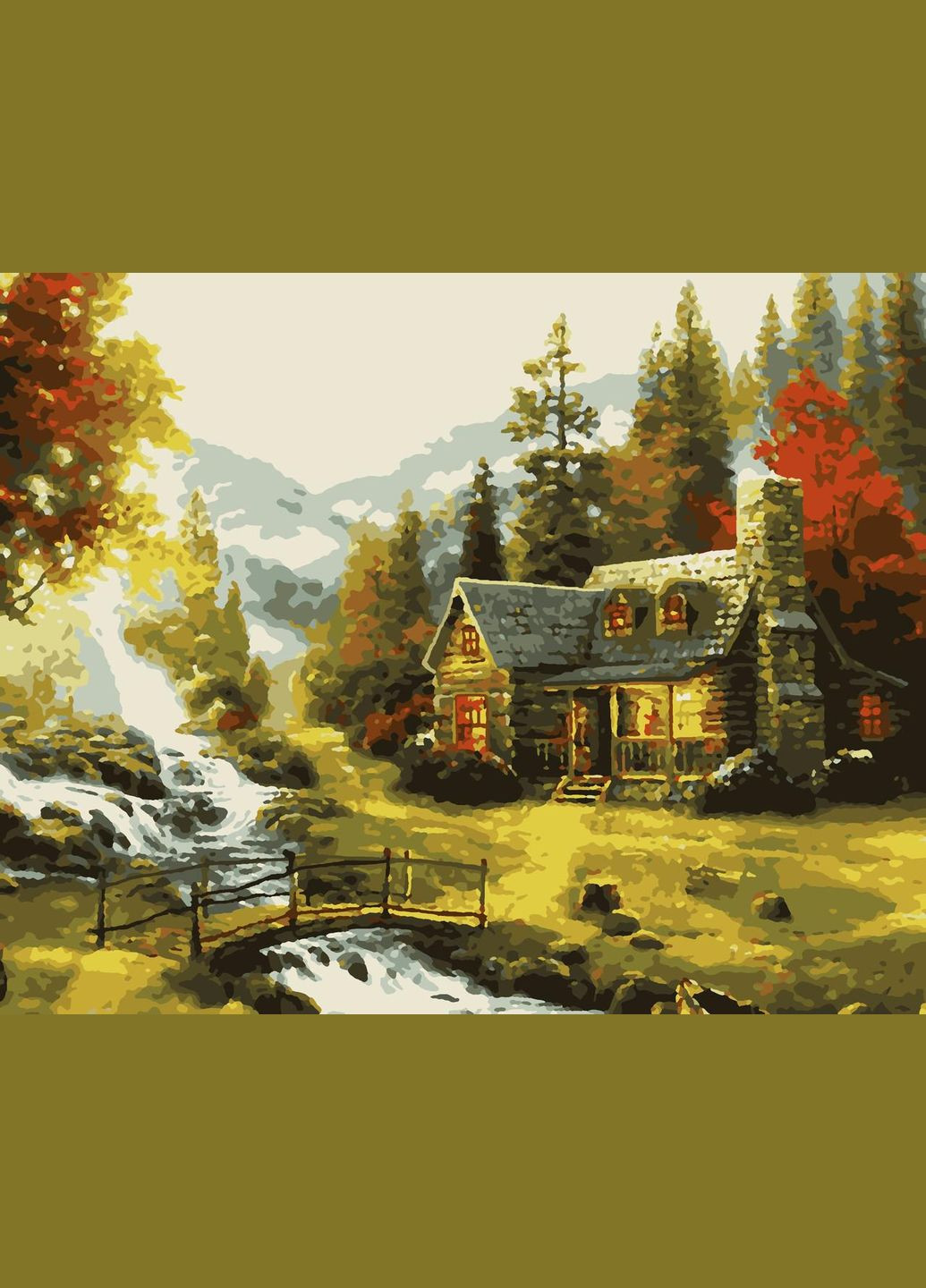 Картини за номерами "Будинок в лс" 40*50 см No Brand (312548842)