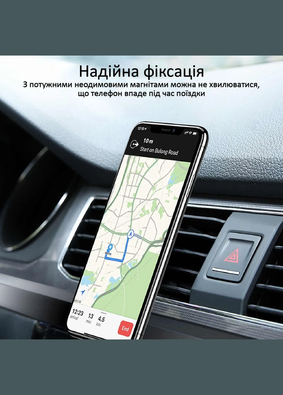 Автодержатель для смартфона магнитный AirGrip-3 Red,, вес 23 г Promate (371633510)