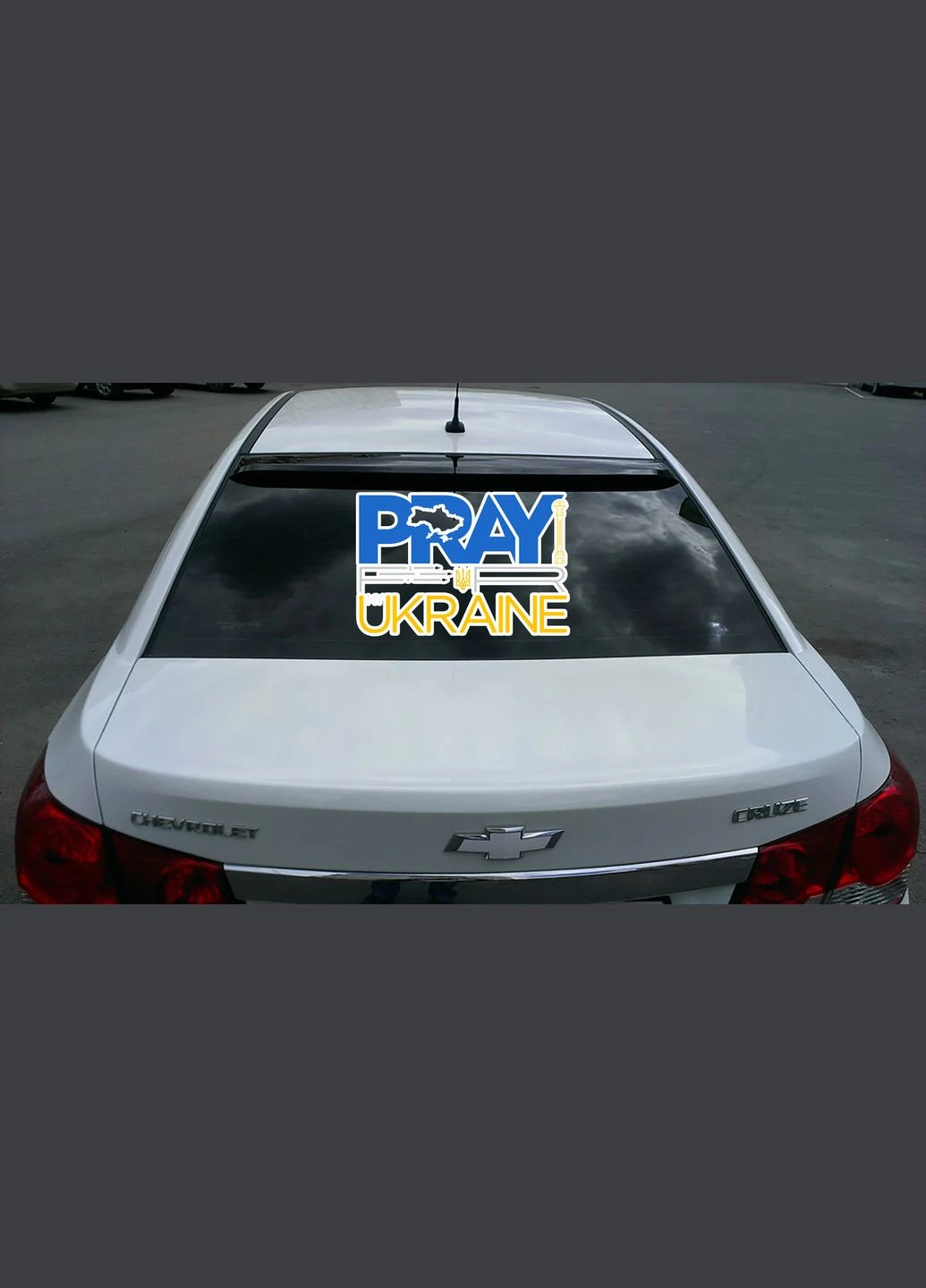 Наклейка на автомобіль "Pray Ukraine" з оракалу. Кавун наліпка (316142353)