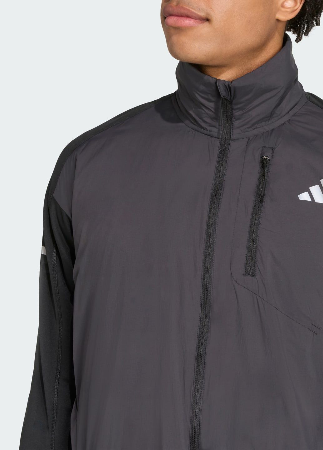 Черная демисезонная куртка adi365 running climawarm adidas