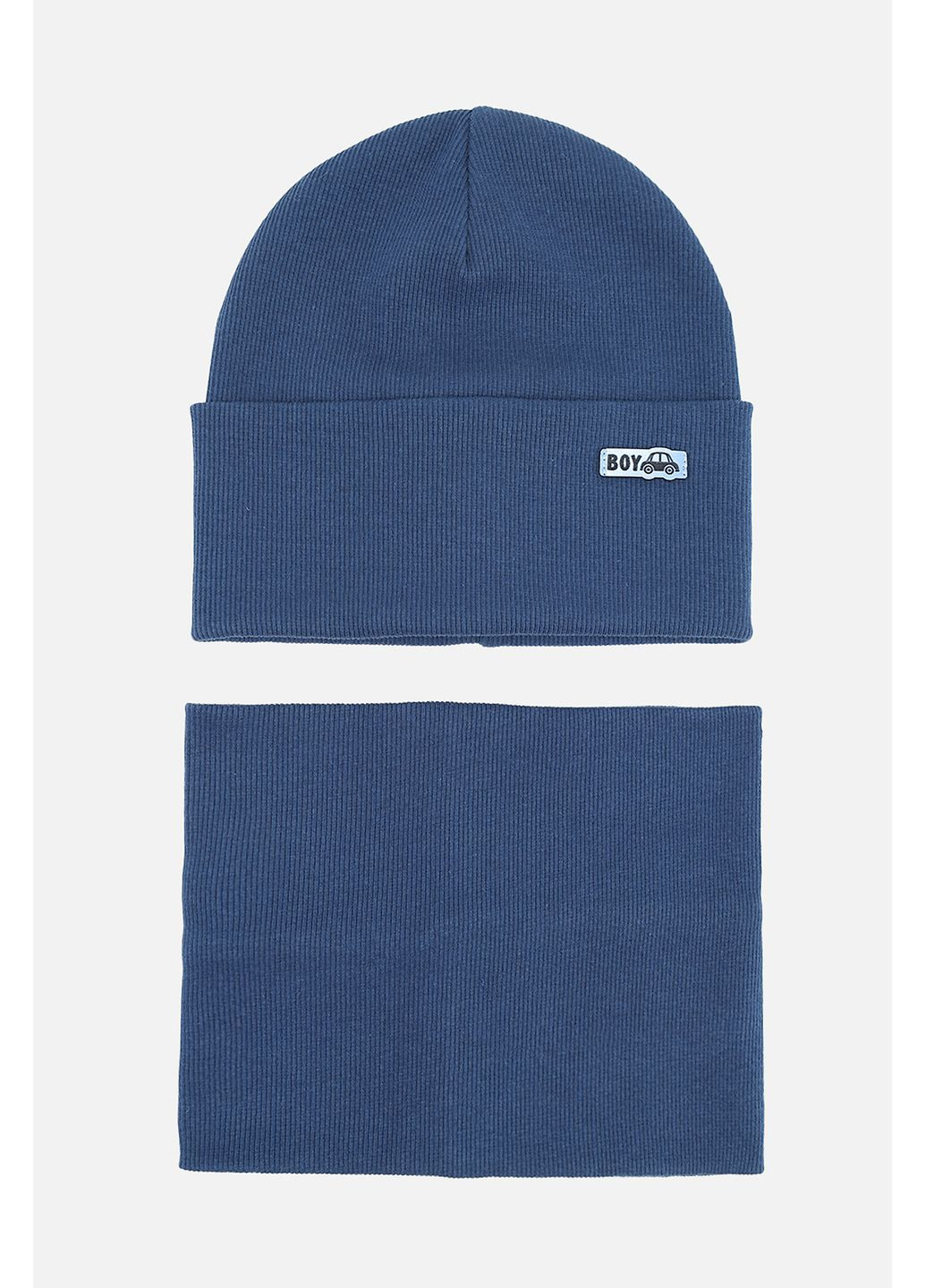 Шапка + шарф для хлопчика колір темно-синій ЦБ-00281906 Yuki (348838788)