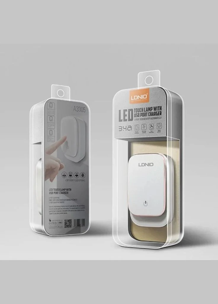 Зарядний пристрій для телефону A3305 + кабель MicroUSB |3USB, 3.4A, EU| Білий Ldnio (337351872)