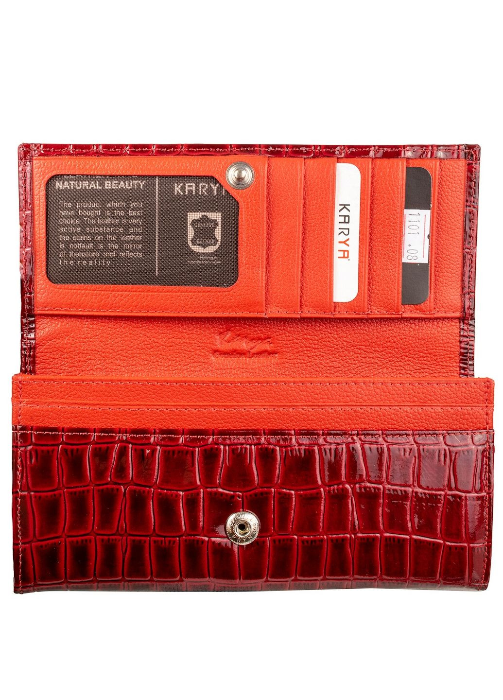 Жіночий шкіряний гаманець 18х9х2,3 см Karya (294188873)