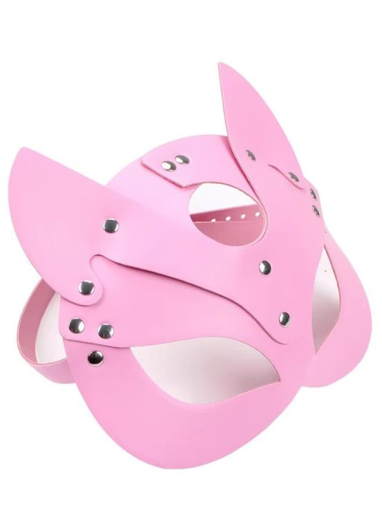 Еротична маска для рольових ігор Кішка з еко-шкіри Рожевий (2104618306) No Brand (322769178)