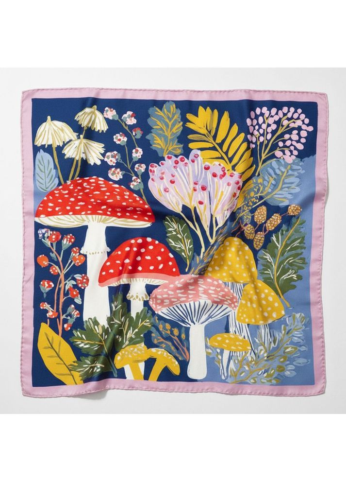 Женский платок с принтом Мухоморы и поганки Presentville 7711 (363021948)