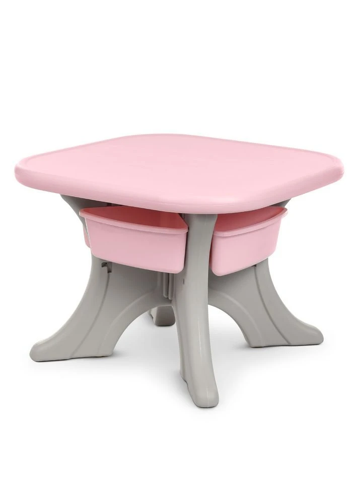 Дитячий пластиковий столик з двома стільцями NEW TABLE-8 Рожевий Bambi (381607864)