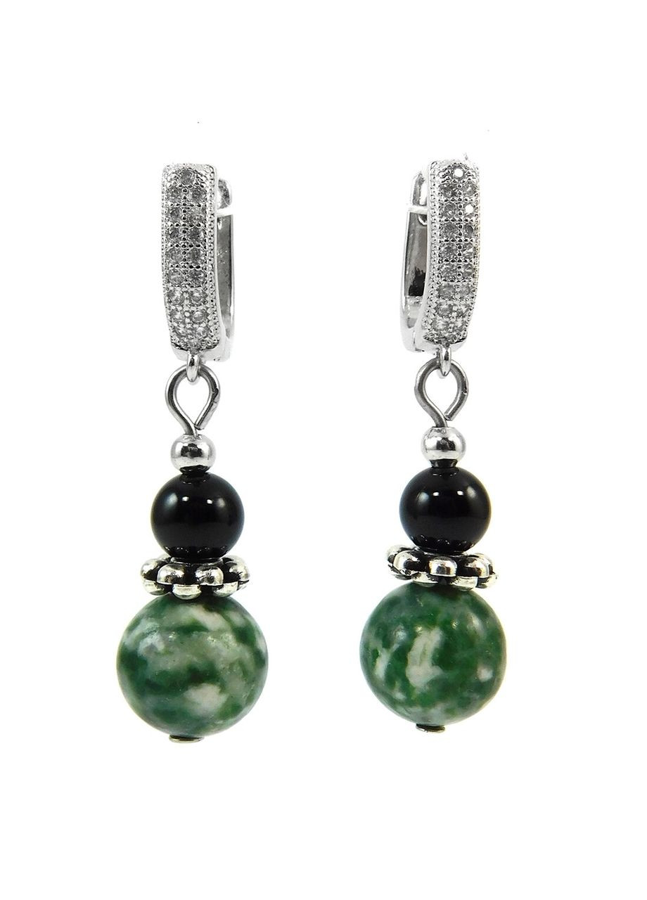 Сережки "Раміна" Яшма, Агат Fursa fashion (322315259)