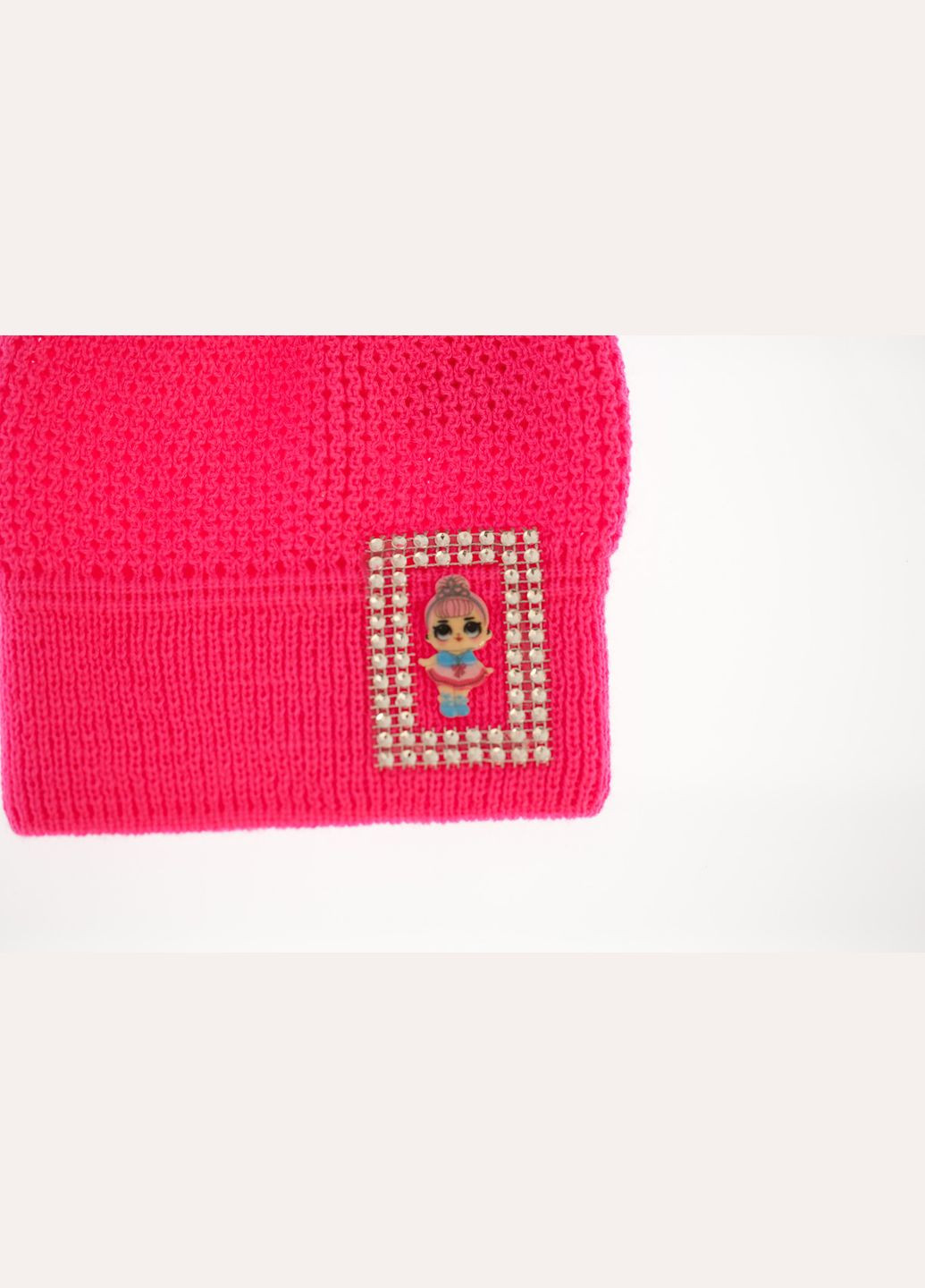 Шапка для дівчинки в'язана ЛОЛ рожева 12м+ (34605) BABYKROHA (323469506)