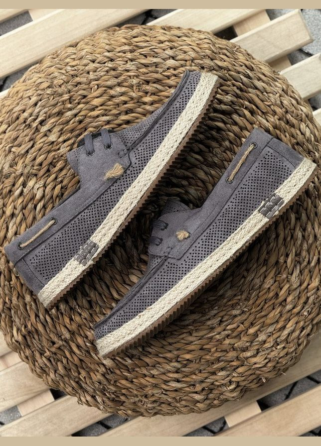 Стильні чоловічі мокасини замшеві сірі Freedom (335414708)