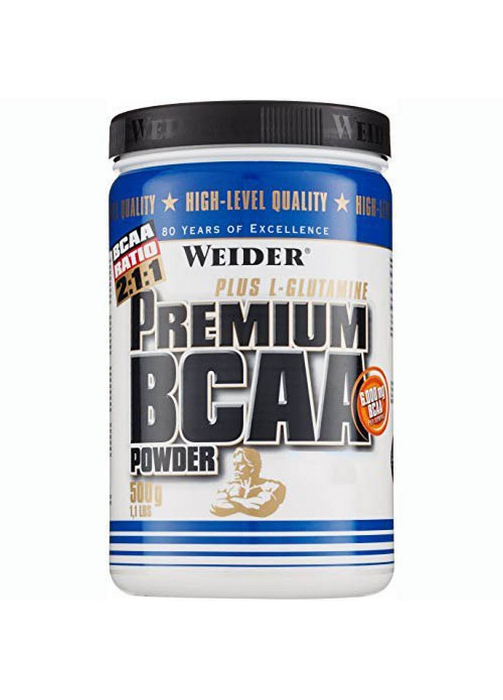Амінокислота BCAA Premium BCAA Powder, 500 грам Апельсин Weider (293339526)