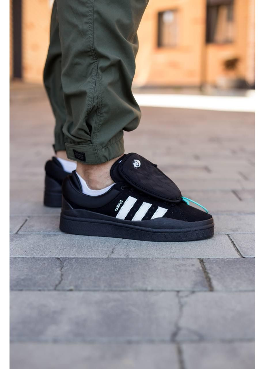 КРОСІВКИ ЖІНОЧІ ADIDAS CAMPUS X BAD BUNNY BLACK WHITE АДІДАС КАМПУС No Brand чорні демісезони (367173238)