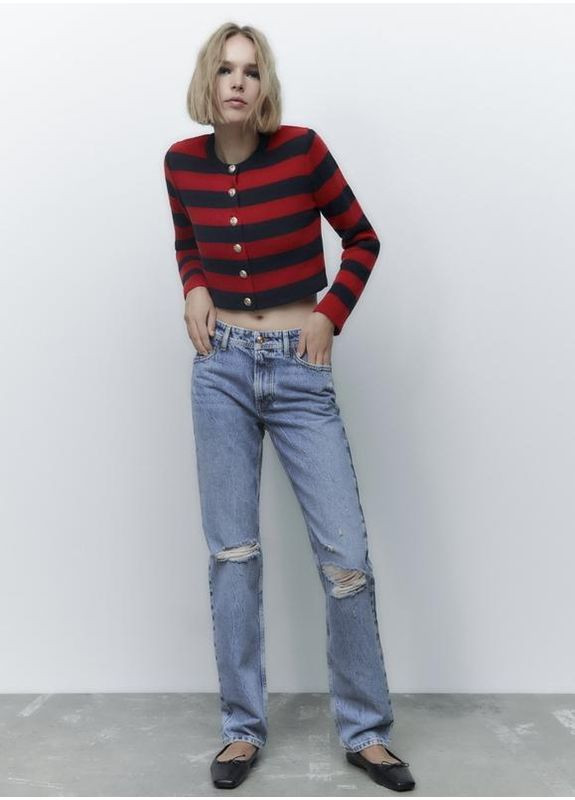 Джинсы прямые уровни с разрезами z1975 Zara - (361080968)