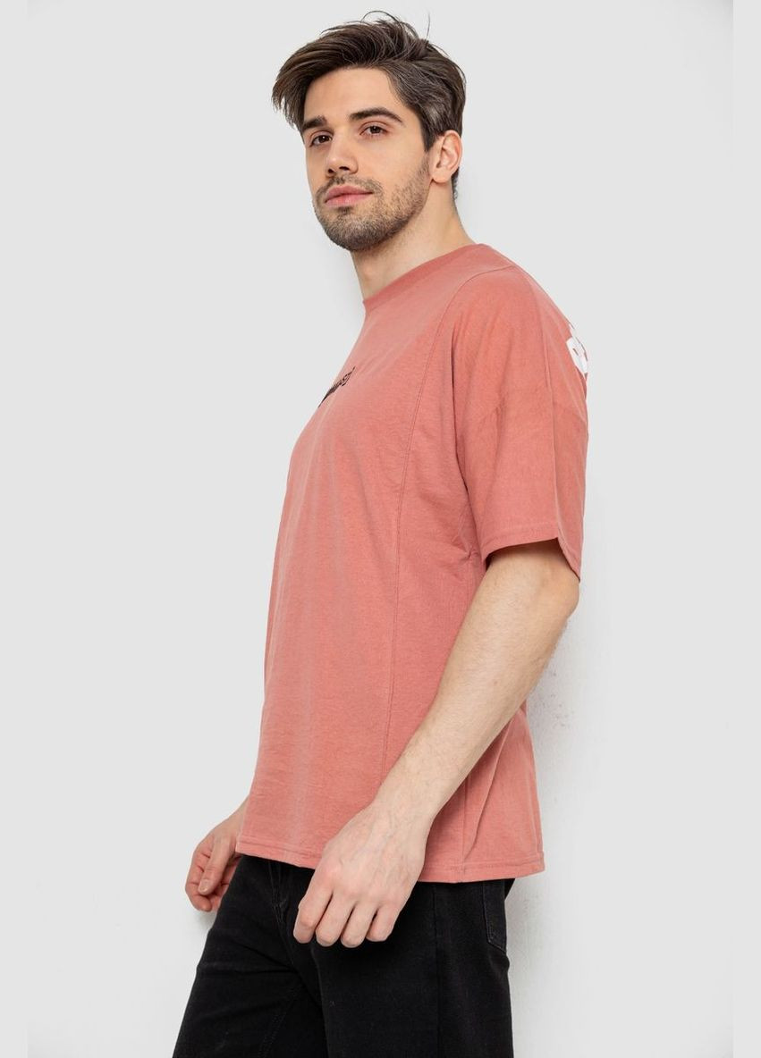 Коралловая футболка мужская с принтом хаки размер l (sku_244r2126) с коротким рукавом No Brand