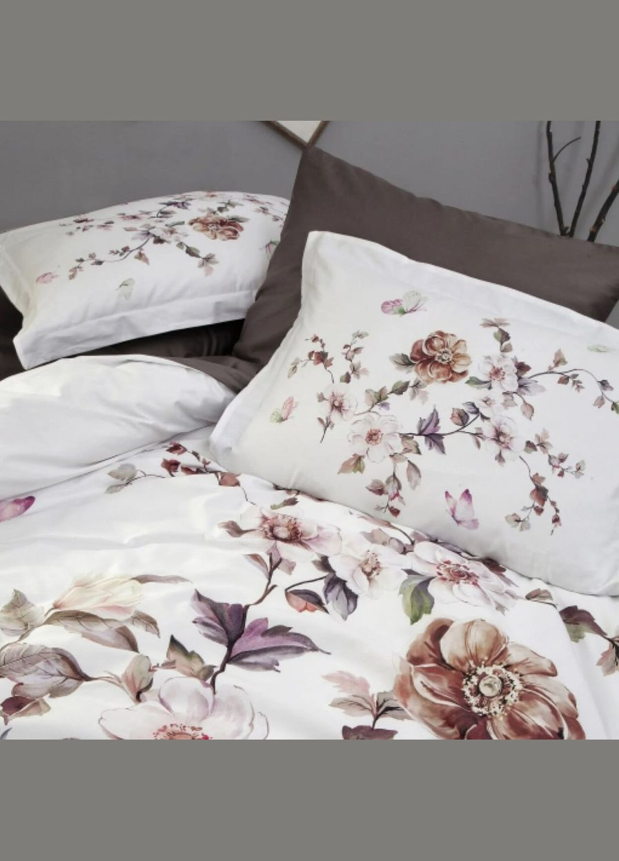 Комплект постільної білизни двоспальний євро Сатин 3D Martina Brown FC3 First Choice (322820141)