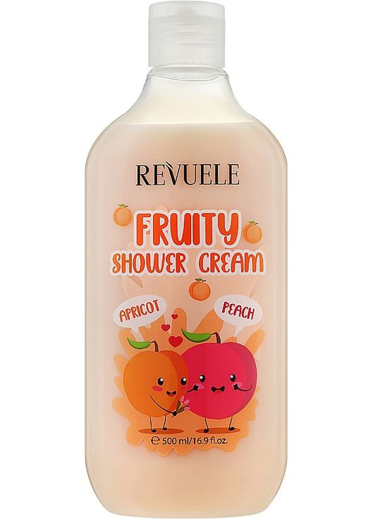 Крем для душу з абрикосою й персиком Fruity Shower Cream Apricot and Peach 500ml (1052726-96541) REVUELE (368617063)