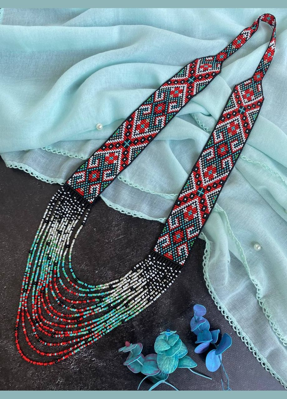 Гердан із бісеру Бірюзовий круговий 52*8 см () Гранд Презент (282738087)