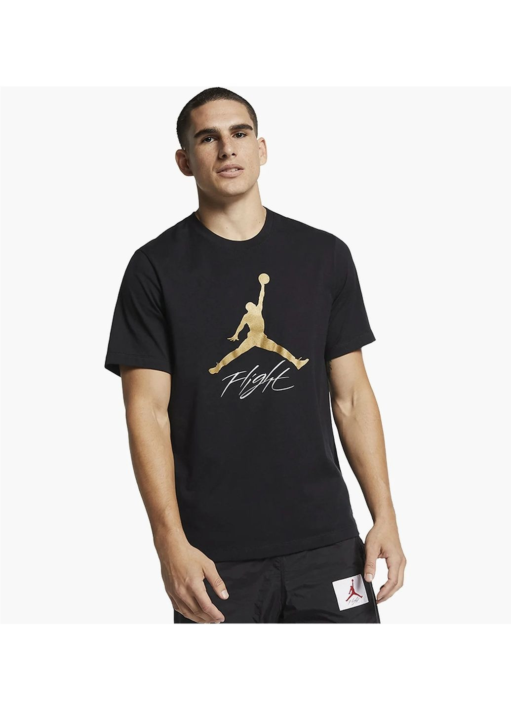 Чорна футболка чоловіча jumpman flight t-shirt black Air Jordan