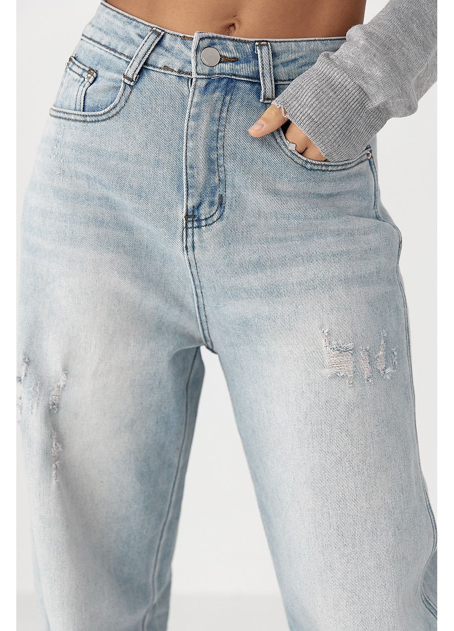 Джинсы Baggy straight с потертостями Lurex - (350948915)