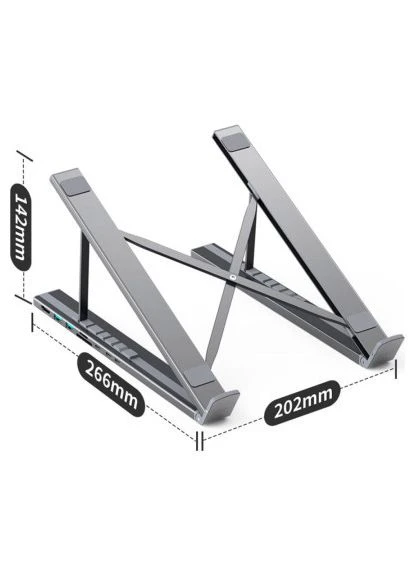 Порт-реплікатор USB-C 7-in-1 (HDMI/PD/картридер/USB-A/USB-C) Docking Station (HUB-M48-GY) CHOETECH USB-C 7-in-1 (HDMI/PD/картридер/USB-A/USB-C) Docki (389988601)